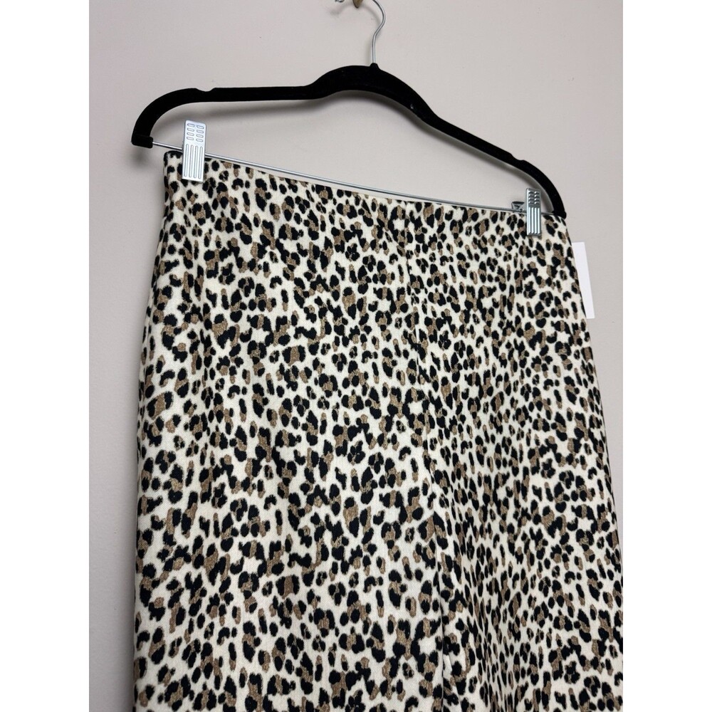 Tuckernuck Ashford Leopard Print Pants Size Large Side Zip Ankle Straight Womens - Picture 7 of 8